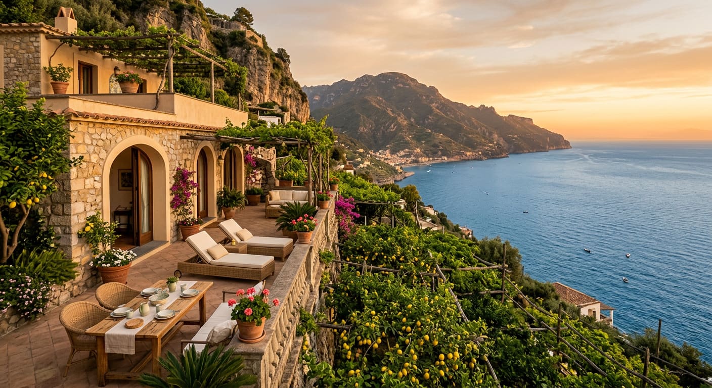 Luxury short-term rentals in Amalfi Coast, Italy