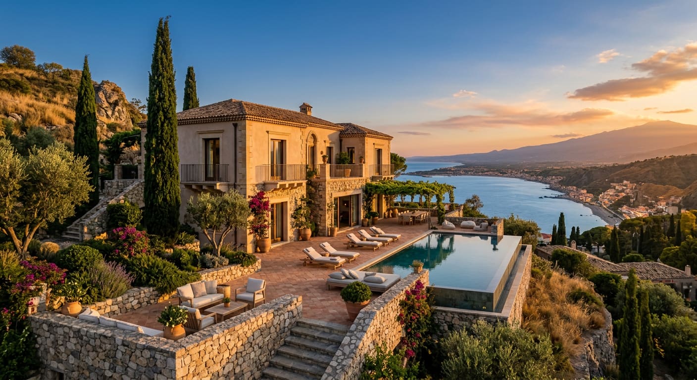 Luxury short-term rentals in Taormina, Italy